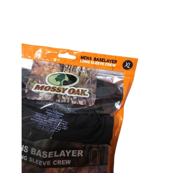 Mossy Oak  Baselayer Long Sleeve Crew Black Size XL New - Picture 2 of 6